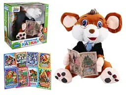 Игрушка мягкая "Мышонок-Сказатель" 30см, звук на украинском, аудио-сказки, 8 карт FT0033