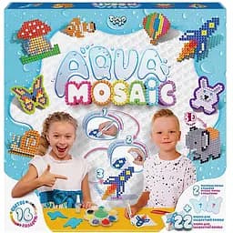 Набір креативної творчості Danko Toys Aqua Mosaic AM-01-02, 16 кольорів бусинок