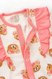 Комбінезон для дівчинки на манжетах з крильцями та пов'язкою Girl Bears з начосом