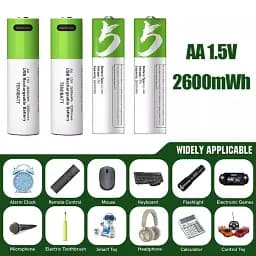 Акумулятор AA Smartoools 1700 mAh пальчиковий Li-Ion із вбудованою зарядкою Type-C 1.5V (19328) - мініатюра 3