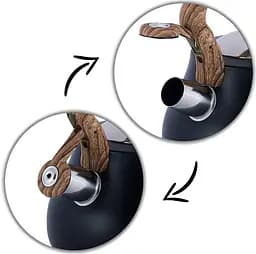 Чайник Whistling Kettle Black 2.7л зі свистком Kamille Ø16.5х23 см kuh0011096 - мініатюра 5