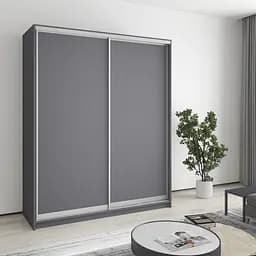 Шафа-купе дводверна MebelStar Стандарт AL 2ДСП 170x60x210 см Антрацит (MBS-2313)