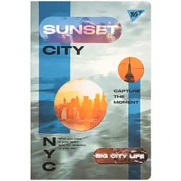 Тетрадь А4 Yes Sunset city с высечкой 60 листов в клетку (682019)
