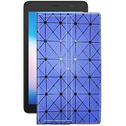 Чохол StatusCASE з екошкіри для планшету Alcatel 1T 7 4G Синій ромб