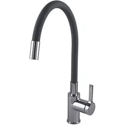 Змішувач кухонний TOPAZ MODERNO TMD-8853-H78A-GR поворотний латунний для миття посуду з гофрогусаком - мініатюра 4