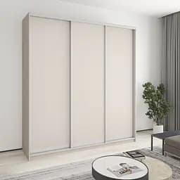 Шафа-купе тридверна MebelStar Комбо AL 3ДСП 220x60x240 см Кашемір (MBS-2068)