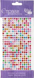 Стразы самоклеящиеся Ассорти 5мм 375шт Rosa Talent