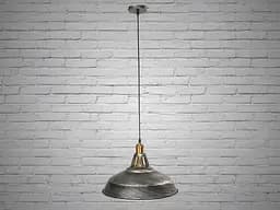 Подвесной светильник Diasha 6857-390-BK-SV Loft, 115 см, E27, металлический, регулируемая высота, диаметр 39 см
