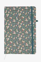Блокнот на гумці Small flowers 762497ML 80 аркушів Бірюзовий
