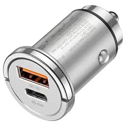 Автозарядний адаптер HOCO NZ10 45 W набір із кабелем usb-c - usb-c сріблястий - мініатюра 7