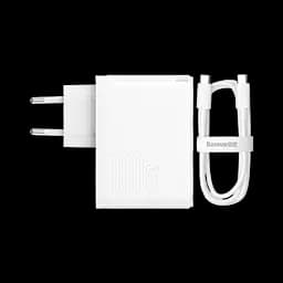 Мережевий зарядний пристрій Baseus GaN5 Pro 2 порта, USB + Type-C 100W Белый (CCGP090202) - мініатюра 3