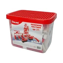 Конструктор Пожежна частина Doloni 013888/01 в пластиковому боксі 248 деталей - мініатюра 2
