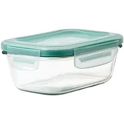 Скляна ємність для зберігання Oxo Smart Seal 380 мл прозора з блакитним (11174200)