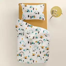 Комплект постільної білизни Cosas Turbo tractor CS3 Підлітковий молочний (TurboTractor_El90-16Mustard_155) - мініатюра 2