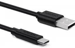 Кабель Choetech USB 2.0AM-Type-C M,3 м, 18W PVC чорний (AC0004-BK)