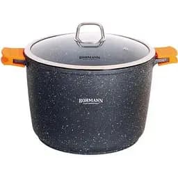Кастрюля казан Bohmann BH-7351-24-MRB 24 см 5.7 л двойное дно мраморное покрытие