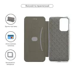 Чехол-книжка для Samsung Galaxy A33 5G (A336), G-Case, черный, кожаный чехол-книжка из экокожи (PU) и TPU, с магнитом, с подставкой и вместительным кардхолдером, противоударный, защита всего корпуса, ArmorStandart (ARM60891) - мініатюра 3
