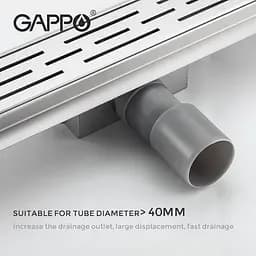 Душовий канал Gappo G86007-1 70x600 мм нержавіюча сталь - мініатюра 4