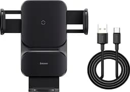 Автотримач із бездротовою зарядкою Baseus Wisdom Auto Alignment 15W Black (CGZX000001) [82041] - мініатюра 7