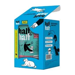 Набір вологих кормів Half & Half 5+1 для дорослих собак, шматочки з яловичиною в соусі (6 шт. x 100 г)