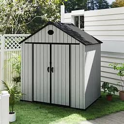 Хозблок-сарай пластиковый BKS 8х6FT с двускатной крышей 244 × 225 × 165 см (В×Ш×Г)