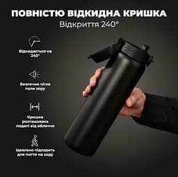 Пляшка для води ION8 металева вакуумна 920 мл Vacuum Insulated Black (I8TS1000BLK) - мініатюра 3