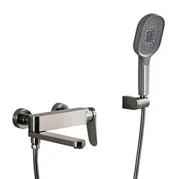 Змішувач для ванни збройована сталь Gappo G3210-9 Графитовый хром