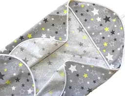 Байковое полотенце Moontime "Звездопад серо-желтый"