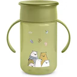 Пляшка-непроливайка Suavinex Bear Family 340 мл зелена (402647)