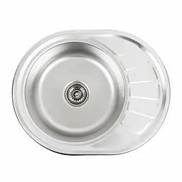 Кухонна мийка з нержавіючої сталі Platinum декор 5745 (0,6/170 мм), R, Decor - мініатюра 8