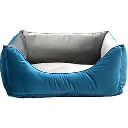 Лежак Matys Бартон №3, двосторонній, прямокутний, 50х65х23 см, бірюзовий з сірим