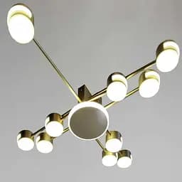 Стельова Led люстра Art 8673-10GD