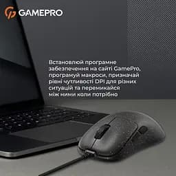 Миша GamePro ігрова чорна (GM690D) - мініатюра 12