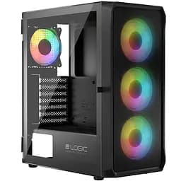 Корпус LogicConcept PORTOS MESH+GLASS ARGB fans 4x120mm BLACK без БЖ ATX