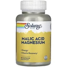 Яблучна кислота та магній Solaray Malic Acid Magnesium 90 капсул