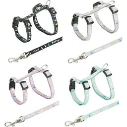 Шлея з повідцем для кошенят Trixie Kitty Cat нейлон 21-33х0.8х120 см 1 наб., в асортименті