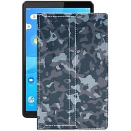 Чехол StatusCASE из экокожи для планшета Lenovo M8 TB-8705f Хаки-синий