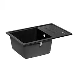 Кухонна мийка Lidz 620x435/200 BLM-14 (LIDZBLM14620435200), Чорний - мініатюра 4