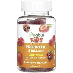 Пробіотик Lifeable Kids Probiotic 5 Billion 60 жувальних цукерок