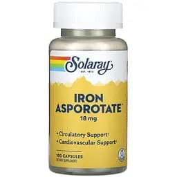 Залізо Solaray 18 мг 100 капсул