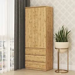 Шкаф распашной с ящиками MebelStar Нео 2Д3Ш 80x50x210 см Дуб тахо (MBS-1116)