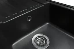 Кухонна мийка гранітна Miraggio Versal black 758x462x201 00211307, Чорний - мініатюра 7