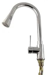 F6052 (H52) Змішувач для кухні вухо висувний гусак 2 режими латун. корпус гайка Ø35 Frap 1/10 Хром