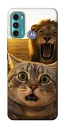 Чохол Demsky Shocked cat and lion для Motorola Moto G60