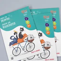 Альбом-склейка для малювання Cats on a Вicycle А4 100г/м2 30л ROSA Kids - мініатюра 4