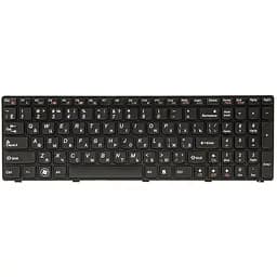 Клавiатура для ноутбука IBM/LENOVO G580, N580 чoрний, чoрний фрейм