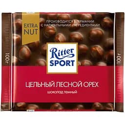 Шоколад темный Ritter Sport с целым лесным орехом 100 г (549894)