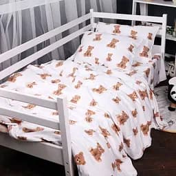 Комплект постельного белья MirSon Фланель 017 Teddy белый двуспальный (2200009655579)