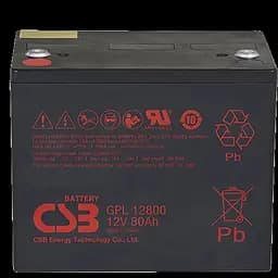 Акумуляторна батарея CSB GPL12800, 12V 80Ah (261х168х210 (220)