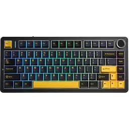 Клавіатура Aula F75 Gasket Greywood V3 switch Hot-Swap PBT Wireless/Bluetooth/USB Black (6948391208626)